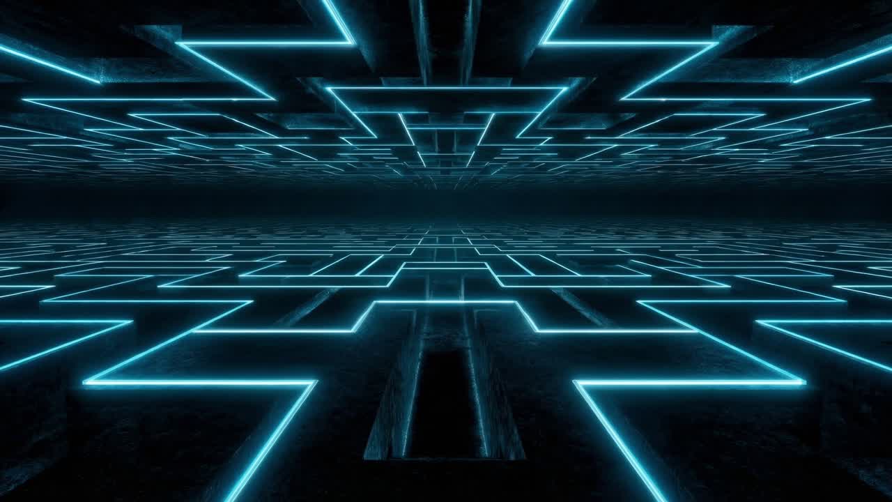 Sparkling manufactured universe emphasizing intricate light pathways and reflective surfaces