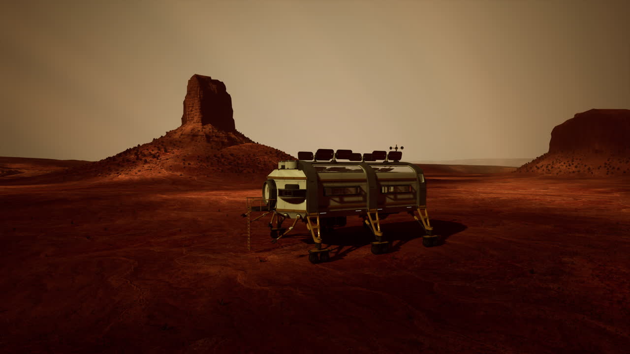 Mars Rover on a Martian Landscape