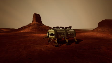 el rover de marte en un paisaje marciano