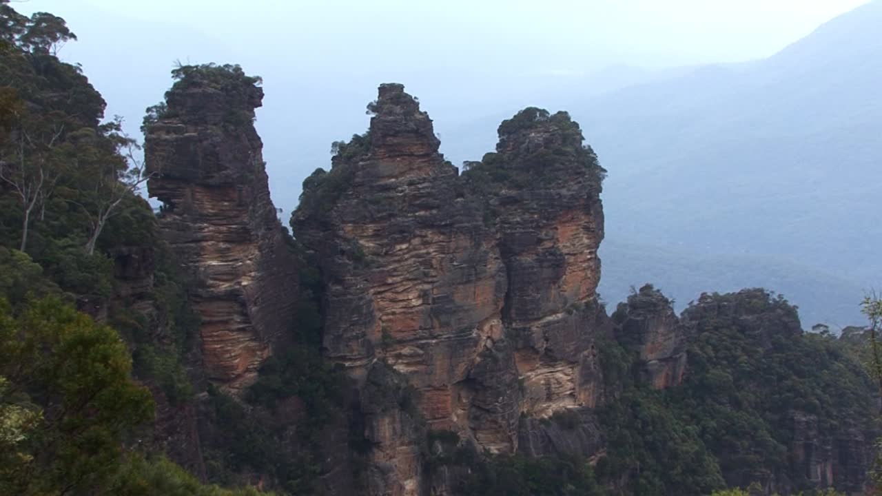 The Three Sisters in the Blue Mountains of New South Wales, Australia.