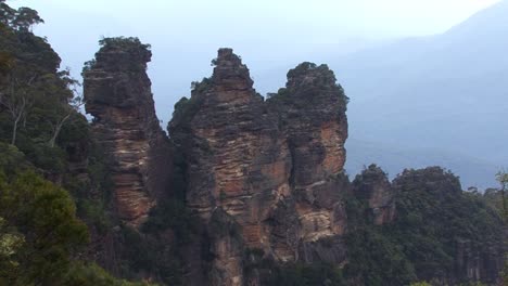 the three sisters in the blue mountains of new south wales, australia.