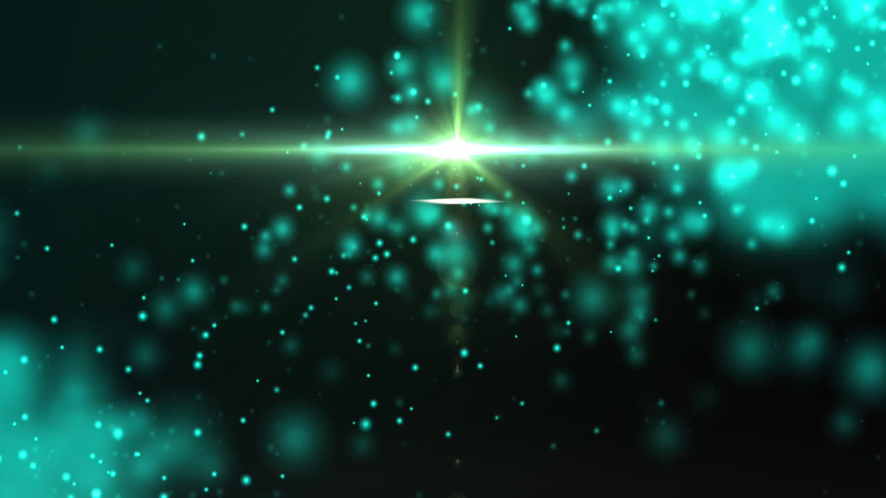 animación de manchas blancas y claras sobre fondo negro.