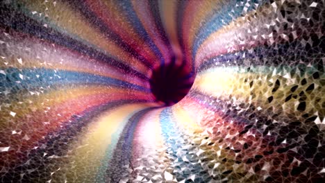 vj colorful seamless loop polygonal tunnel for music video and other media projects