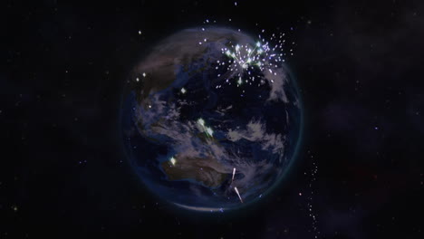 video animado de fuegos artificiales