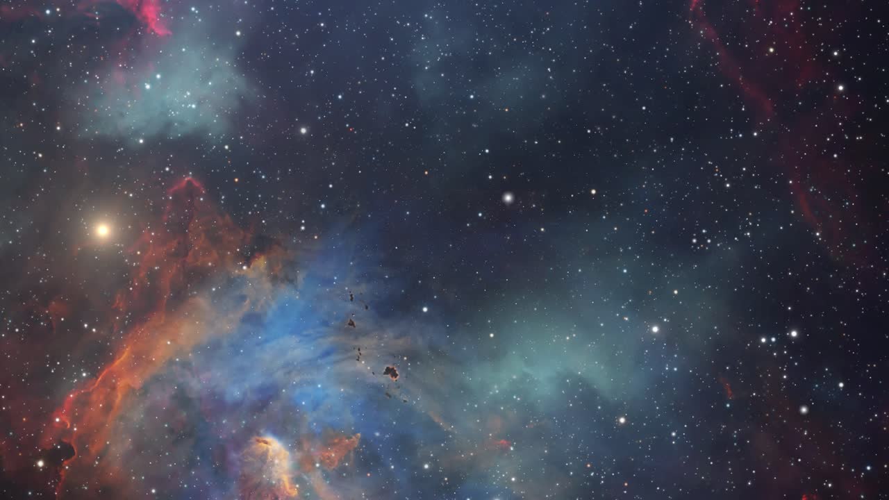 4k cosmos, nebulosa de polvo espacial