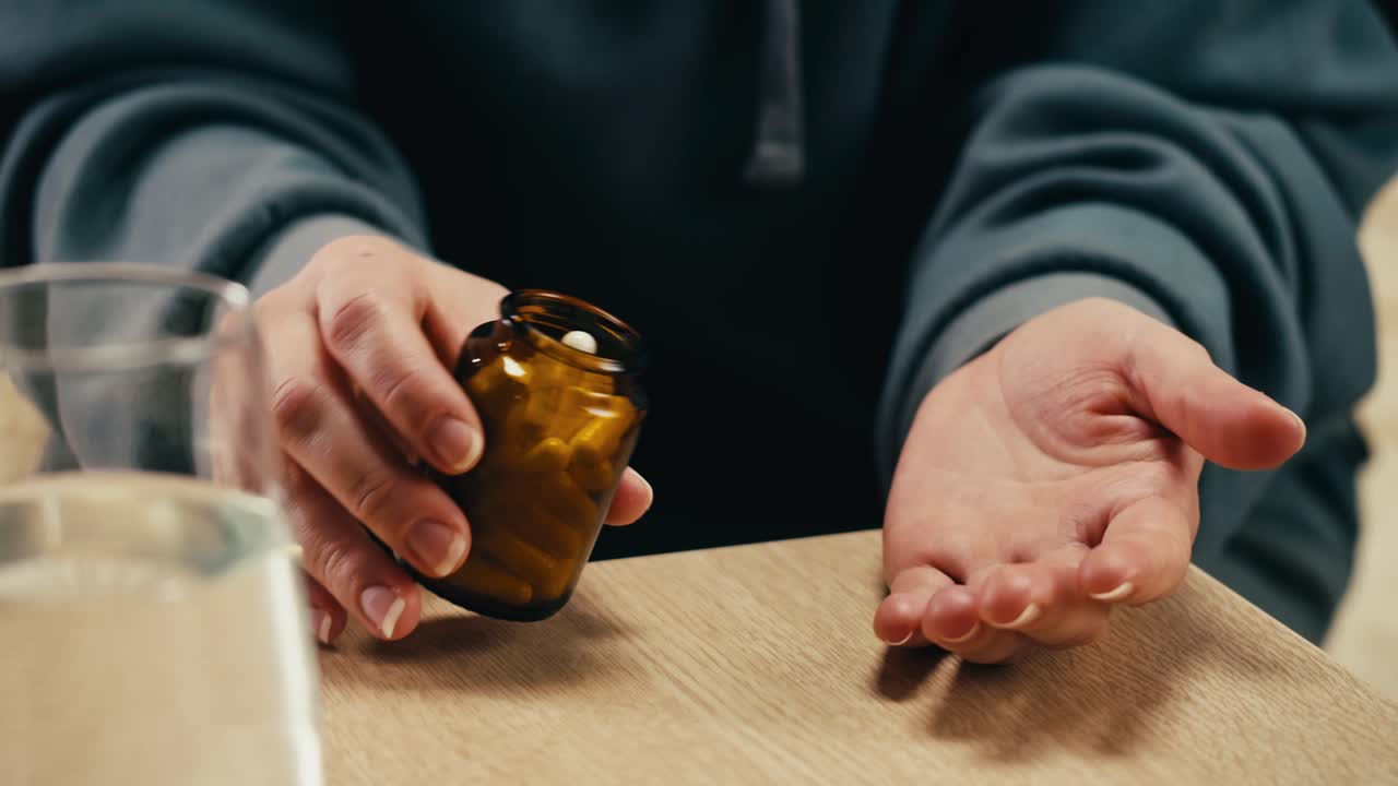 persona que está tomando medicamentos