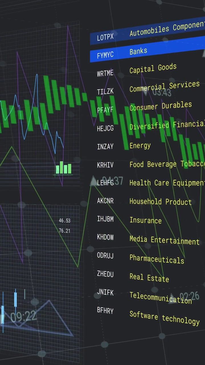 Animation of statistics and financial data processing
