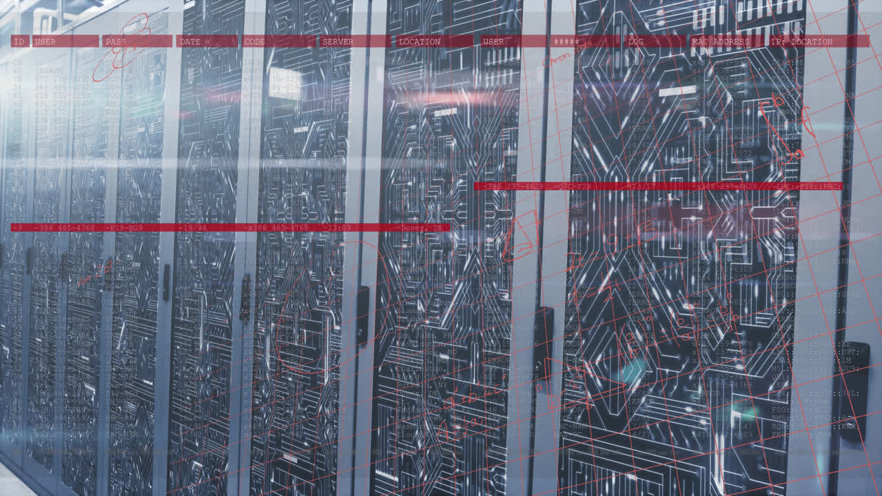 animación de ecuaciones matemáticas y procesamiento de datos a través de la sala de servidores