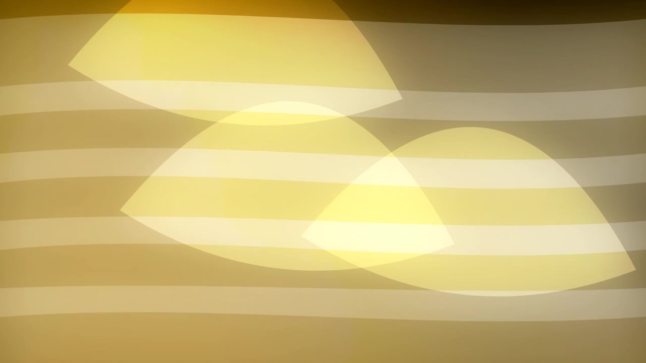 Abstract Golden Background with Floating Shapes and Horizontal Lines