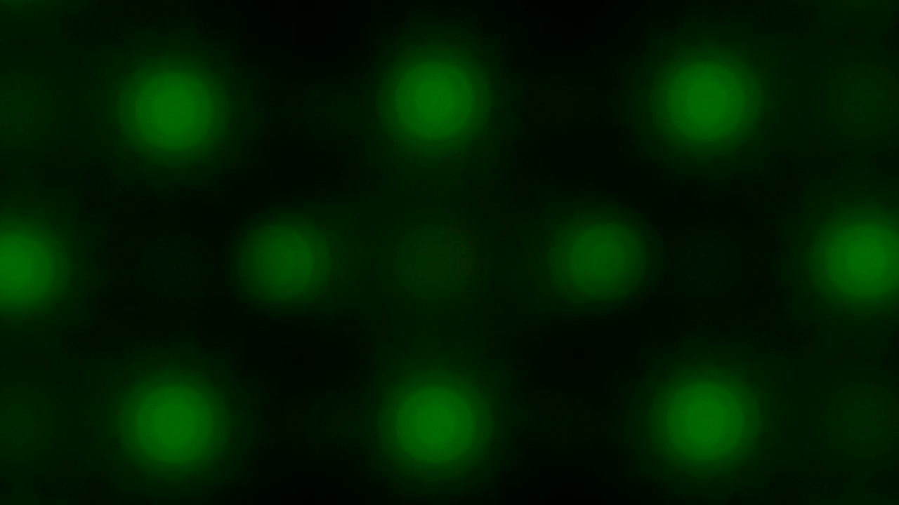 4K Abstract lights grid pattern background green defocused