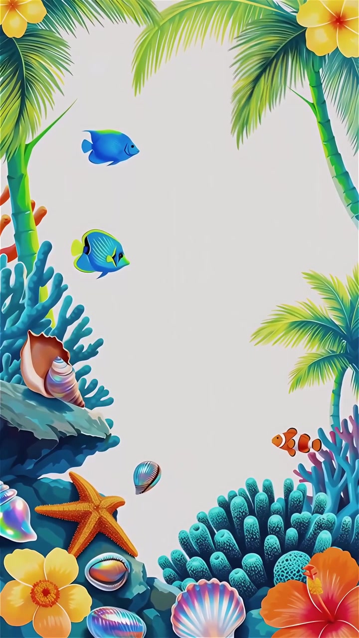 Tropical Summer Background Animation 4K