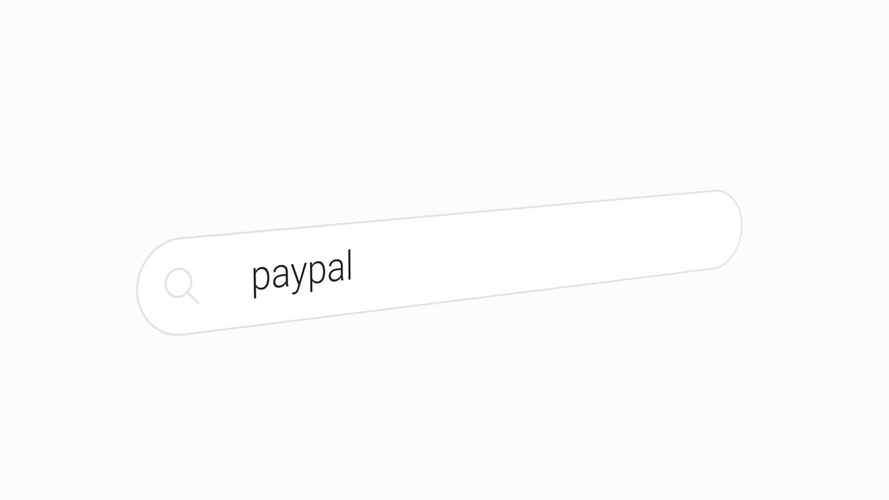 Typing PayPal On Search Box - Online Payments System