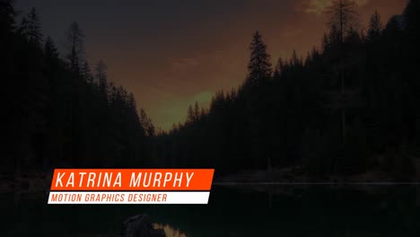 mountain lake sunset landscape