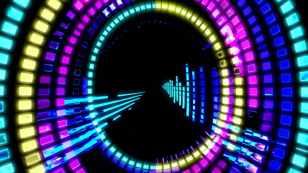 Abstract Neon Circle Visualizer