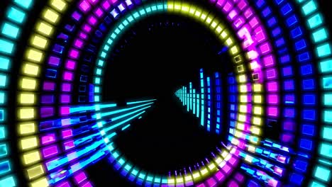abstract neon circle visualizer