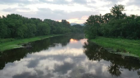 river scene at sunrise/sunset