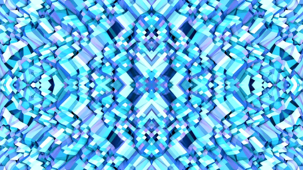 fondo 3d abstracto simple en color gradiente púrpura azul, estilo poli bajo como fondo geométrico moderno o entorno matemático con efecto caleidoscópico. 4k uhd o bucle sin costuras fullhd. 9