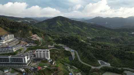 general landscape view of the brinchang district within the cameron highlands area of malaysia