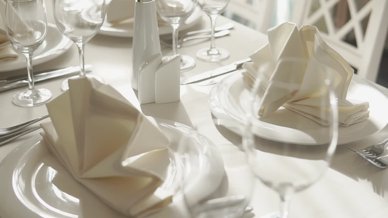 Elegant Table Setting in a Restaurant