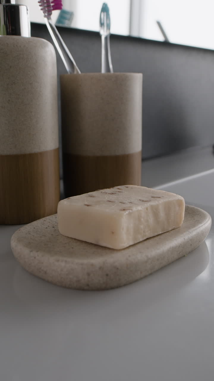 Modern Bathroom with Soap and Toothbrush Holder