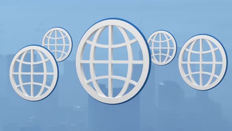 Animation-of-globes-over-cityscape