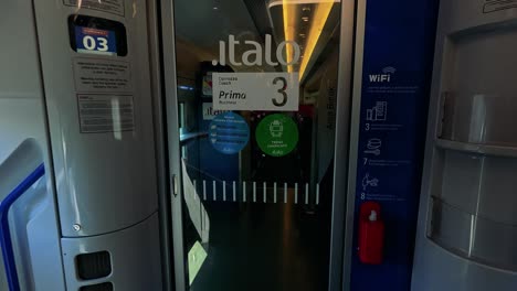 exploring italo train interior and seating