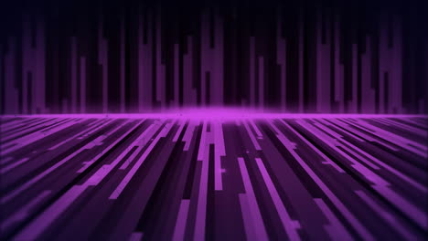 animation of glowing purple light trails over black background