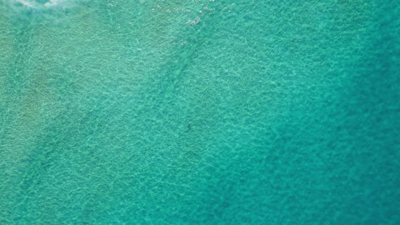 Aerial View of Clear Ocean Water
