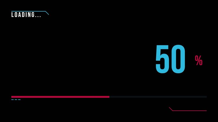 Digital Loading Progress Bar With Percentage Counter