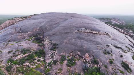 aerial scenic views of enchanted rock in the hill country of texas