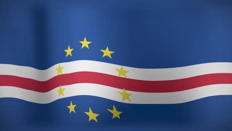 animation of moving flag of cape verde waving