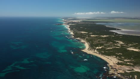 vista aérea de la costa en el sur de australia