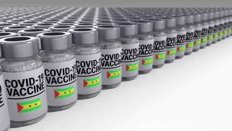 botellas de la vacuna contra la covid-19 de são tomé y príncipe