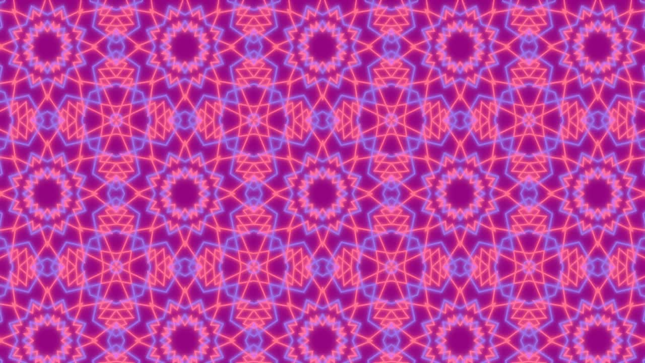 Animazione di forme in movimento su sfondo rosa