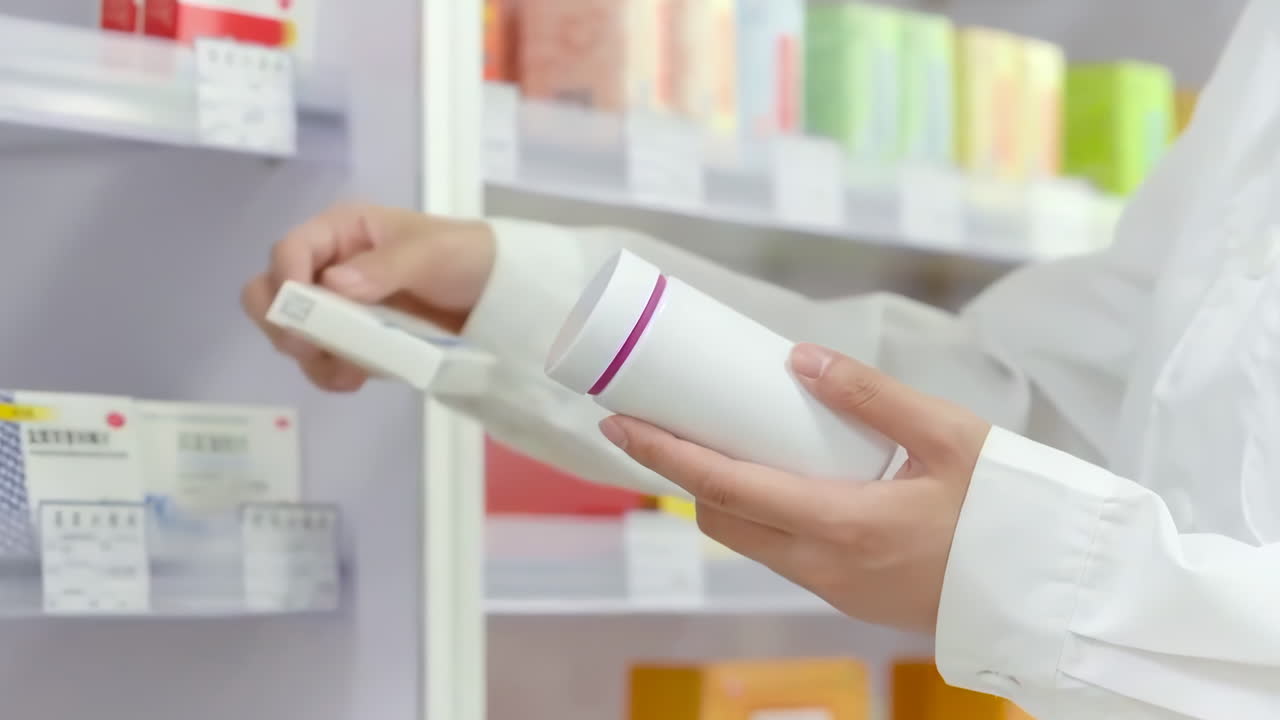 인벤토리 약과 의사가 의약품, 의료용 약물 또는 보충제, 약사 및 약에 대한 약물, 약국 상점의 재고 검사 및 읽기