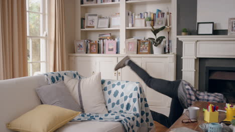 happy african american man dancing at home celebrating success having fun crazy dance in living room enjoying lifestyle freedom on weekend 4k