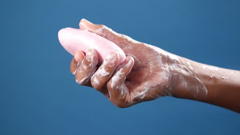 hand washing with soap