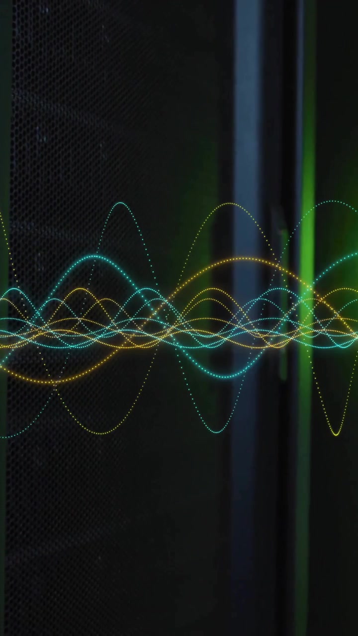 Animation of connections and digital data processing over computer servers