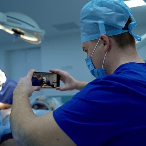 surgeons team performing operation. surgery team in the operating room doing laproscopic operation