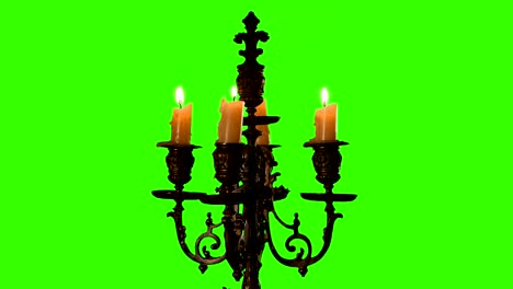candle in vintage candlestick