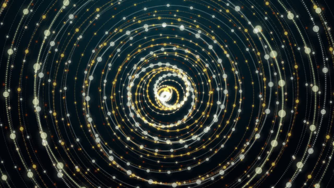 animación futurista con objeto de rayas de partículas en cámara lenta, 4096x2304 bucle 4k