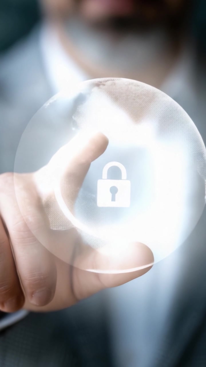 Innovative Security Solutions: A Person Engages with a Digital Lock Icon, Representing Enhanced Cybersecurity Measures and the Importance of Data Protection in the Modern Age