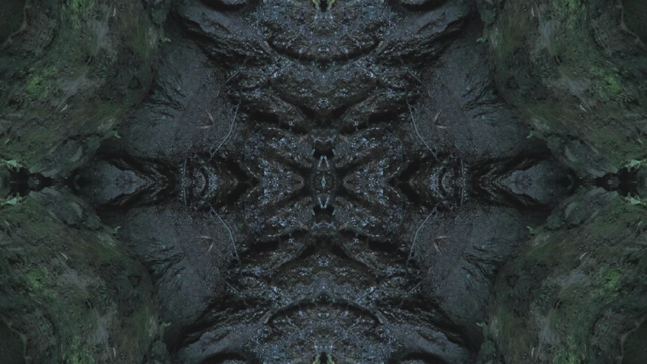 caleidoscopio de vegetación usando imágenes de bosque de wissahickon creek, philadelphia, #25