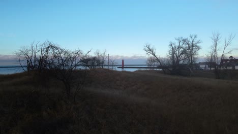 La-Famosa-&#39;herradura&#39;-En-La-Playa-De-Pere-Marquette-En-Muskegon