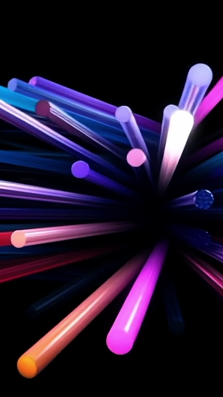 Vibrant light on black