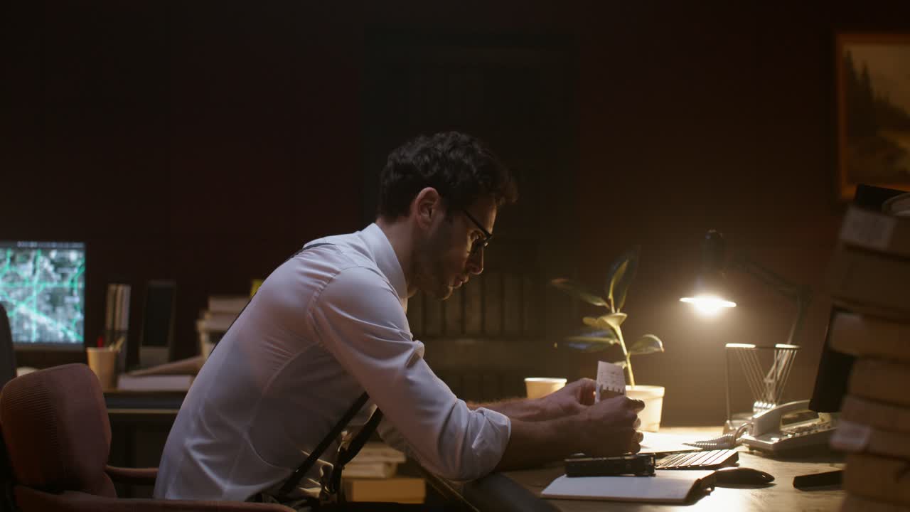 Lavoro notturno in ufficio