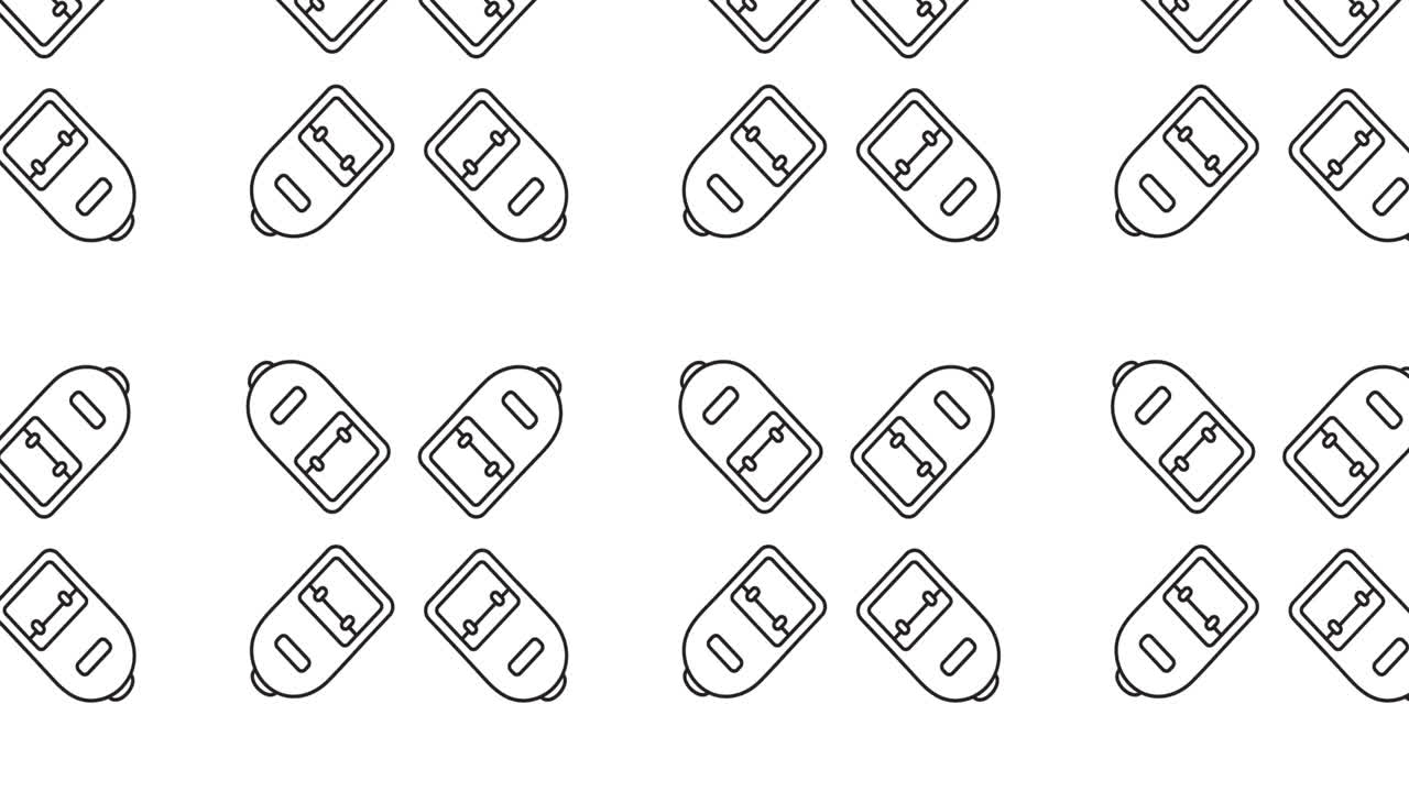 анимация школьных предметов икон, движущихся на белом фоне