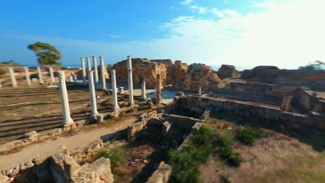 Vista-Aérea-De-La-Antigua-Ciudad-De-Salamis-En-El-Norte-De-Chipre