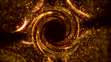 vj fractal gold light tunnel. seamless loop