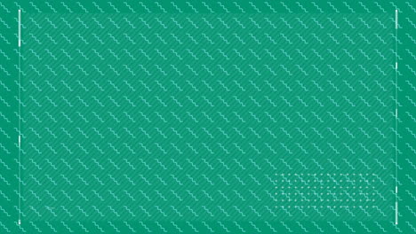 geometric pattern with green zigzag lines and small dots in bottom corner animation
